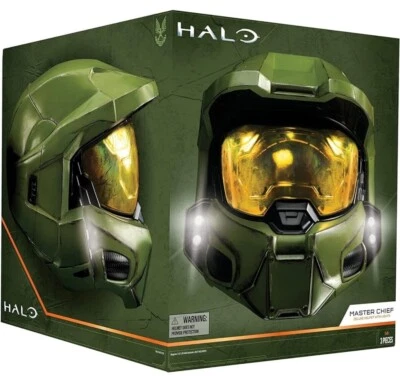 Halo Infinite Master Chief Deluxe Helmet With Stand Battle LED Lights