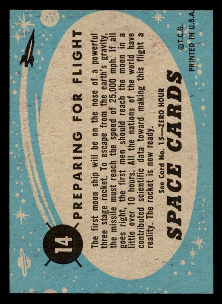 1957 Topps Space #14 Preparing For Flight EX/MT *d6 | eBay