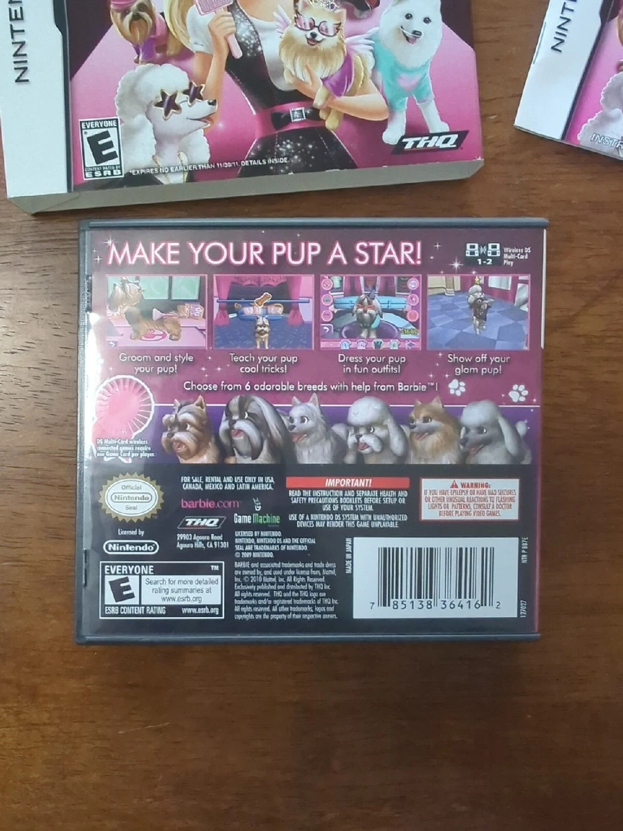 Jogo Nintendo Ds Barbie Groom And Glam Pups - Thq em