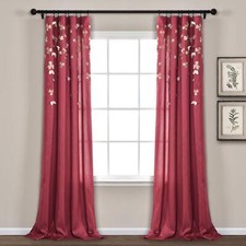 C01240q12 Flower Drops Curtain Panel For Living Room Bedroom Dining Room single