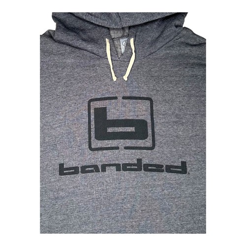 Banded Hunting Gear Sweatshirt Logo Hoodie Mens 3XL Fleece Pullover Gray - Picture 2 of 8