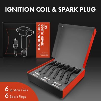 6x Ignition Coil&6x Iridium Spark Plug Kit for Mercedes-Benz W212