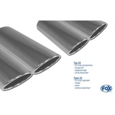 FOX Duplex Racinganlage Mercedes E-Klasse W211 E500 ohne Ausschnitt je 2x88x74mm