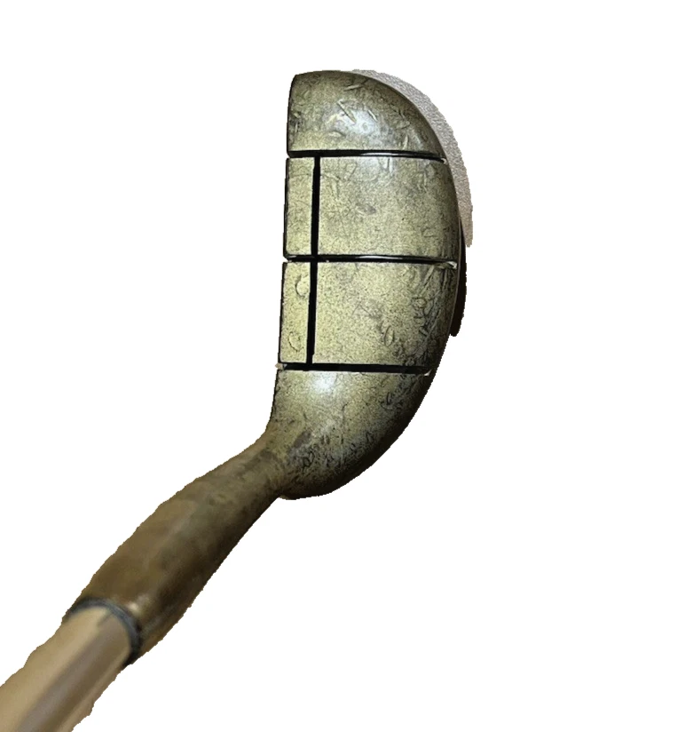 VINTAGE RAY COOK BRASS PUTTER WITH A STEEL SHAFT 35" HEEL SHAFTED RIGHT HANDED - Image 2 of 4