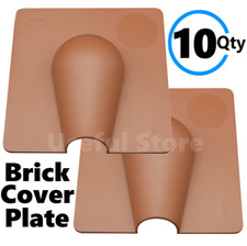 10 Brick Buster Plate Cable Wall Entry Tidy Cover Exterior Outdoor Coaxial BROWN