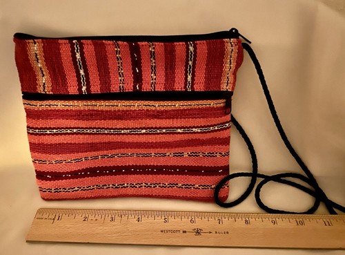 NWT Maya Traditions Hand Made Woven 8x7 Long strap Crossover Purse - Picture 8 of 8