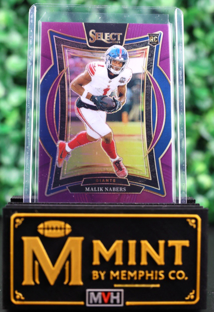 Malik Nabers 2024 Panini Select Concourse Purple /75 #29 RC New York Giants