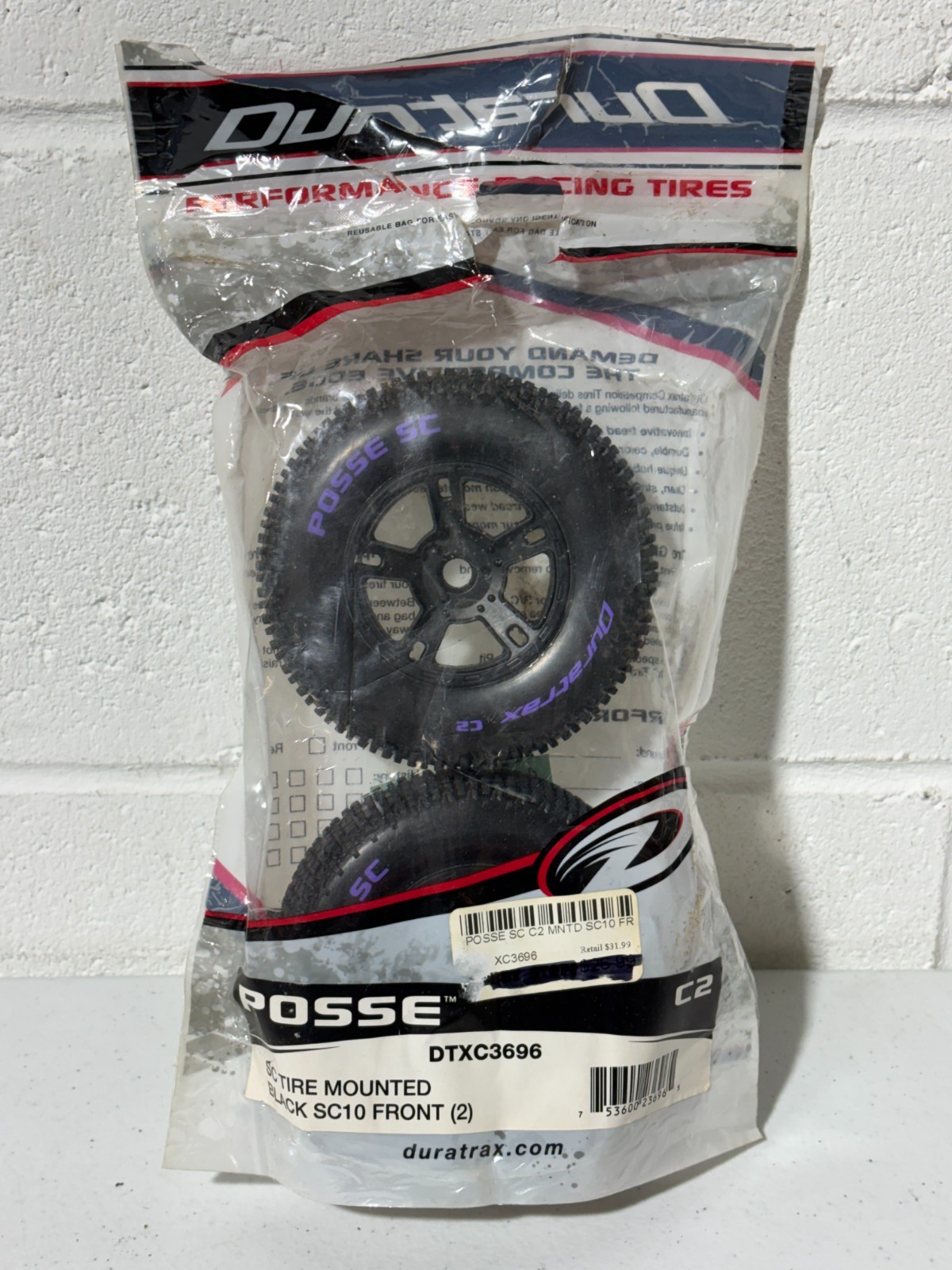 Duratrax DTXC3696 1/10 RC Posse Frt Wheels Tires NEW NOS SC10 Short Course Truck