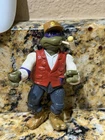 Vintage 1994 TMNT Farmer Donatello Don With Pipe Turtle Figure Playmates Toy