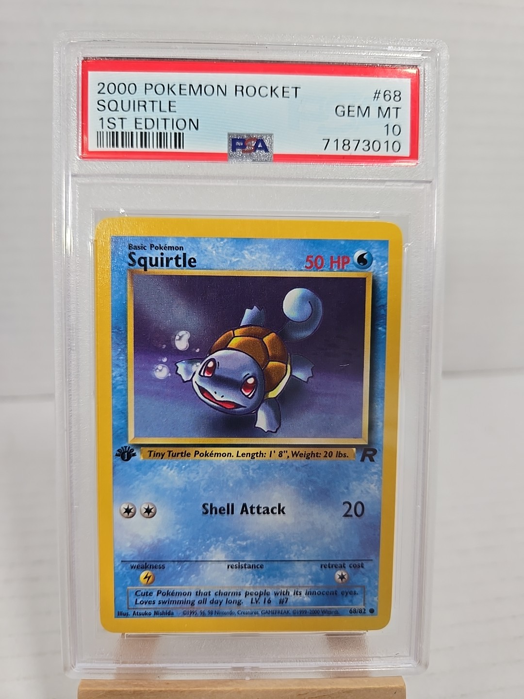 2000 Pokemon Team Rocket #68 Squirtle 1st Edition PSA 10 GEM MINT