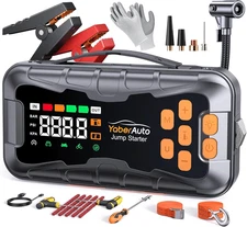 Yaberauto Jump Starter 8000A with Air Compressor 150PSI and Tool Kit