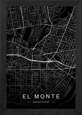 El Monte California Framed Wall Art Poster Canvas Print Picture