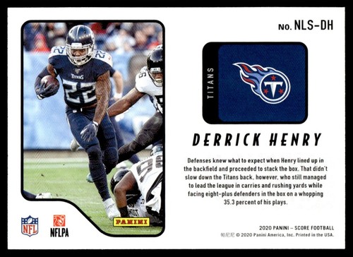 2020 Score Next Level Stats Derrick Henry Tennessee Titans #NLS-DH - Picture 2 of 2