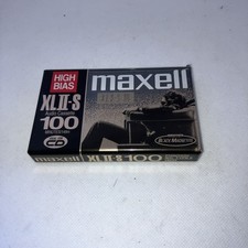 Vintage Maxell XL II-S 100 Type II Black Magnetite Audio Cassette Tape Japan NOS