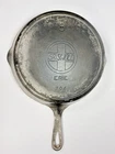 Vintage Griswold No 8 704 D Nickel Plated Cast Iron Skillet Large Block Logo