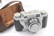 Konica II 35mm Rangefinder Camera, Hexanon 50mm  f/2.8 Lens, Tested, half case