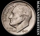 1947-D Roosevelt Dime- Silver- Choice Gem Brilliant Uncirculated Luster #J6023