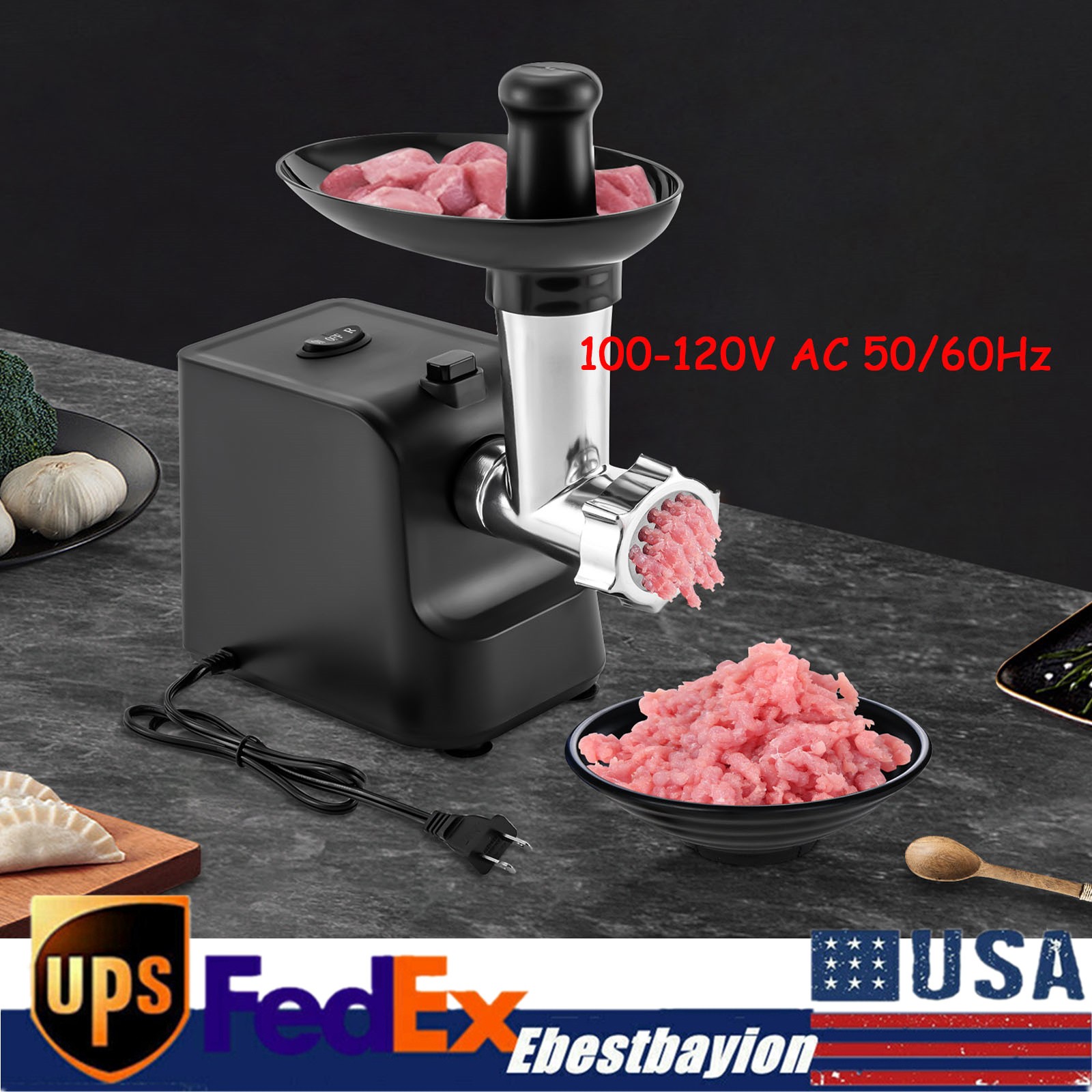 Powerful 1000W Electric Meat Grinder with 3 Plates for Kitchen Mincing and Sausage Making
