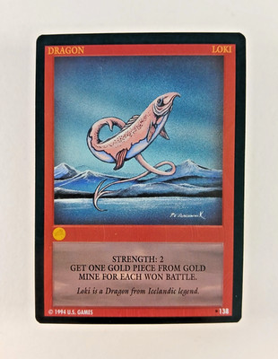 Loki #138 - Wyvern CCG card (1994 US Games TCG) Limited, Dragon