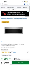 microwave oven over the range