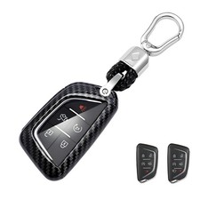 For Cadillac Key Fob Cover Carbon Fiber Pattern Key Case for 2022-24 2025 Cad...