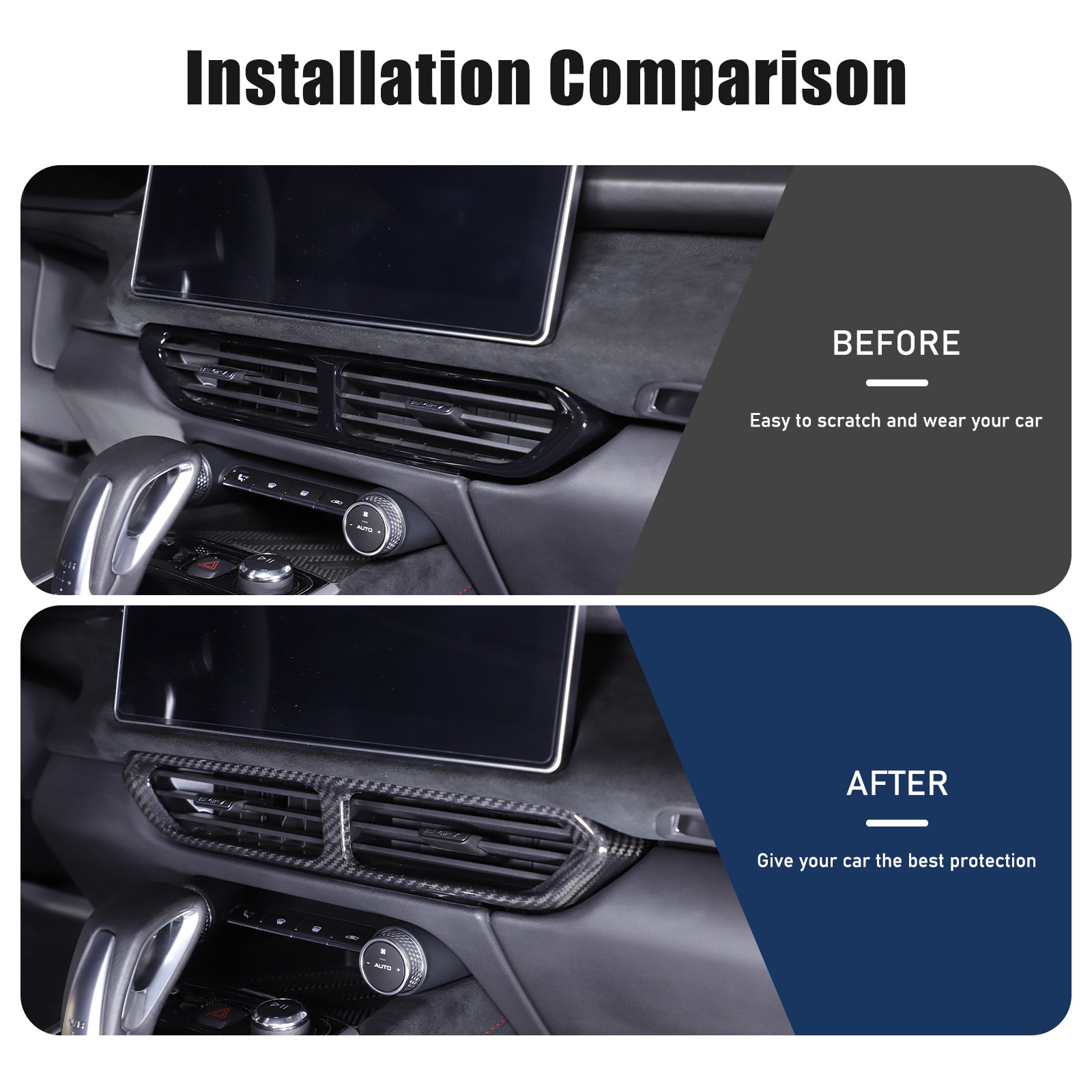 Dry Carbon Control Instrument Air Vent Cover Trim For Lotus Emira V6 GT4 2021-24