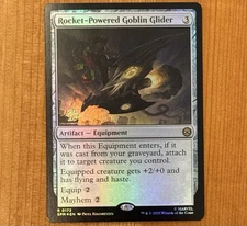 Rocket-Powered Goblin Glider [Prerelease] R 0172 NM Foil MTG Marvel's Spider-Man