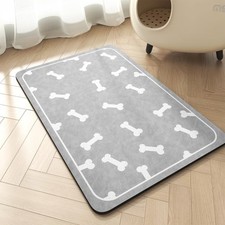 Pet Feeding Mat-Absorbent Dog Mat for Food and Water Bowl-No Stains 16x24  