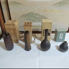 Bizen Ware Vase Flower Container 4 Pieces