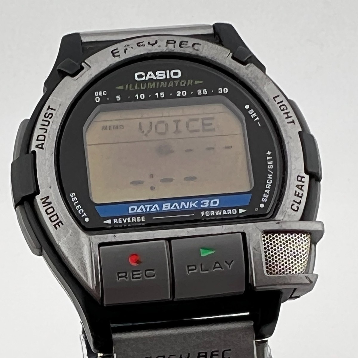 CASIO DB-V300 DATA BANK デジタル腕時計 Vintage 1998 Casio Db-v300 Digital Rec Data Bank 30 Watch