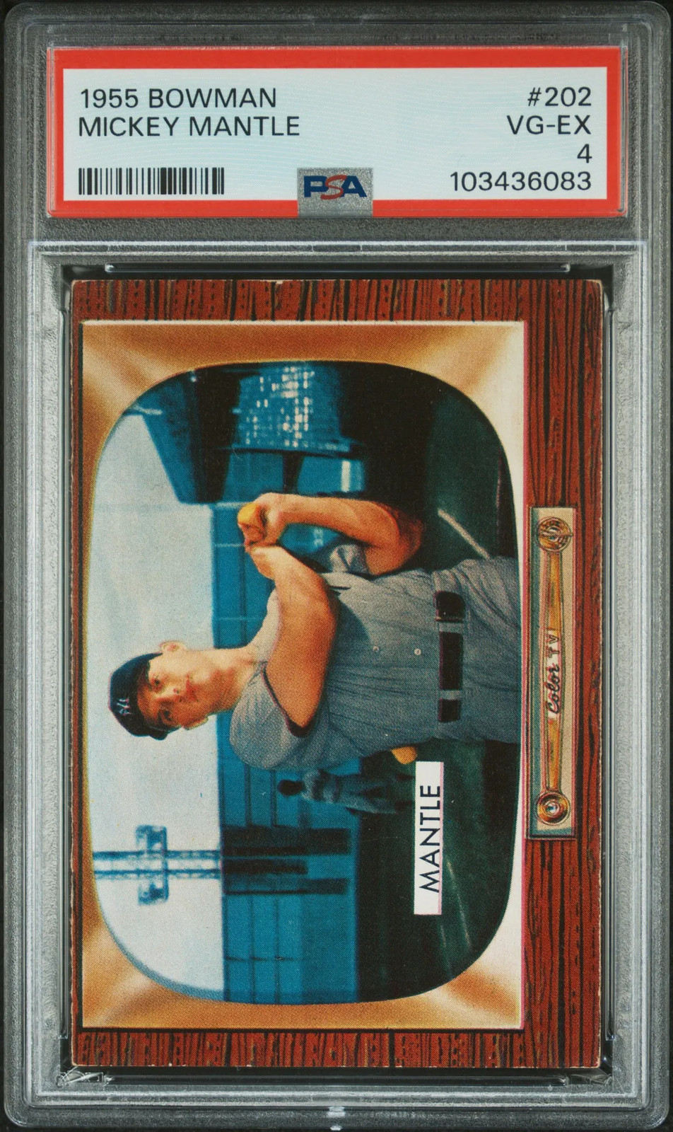 1955 Bowman Mickey Mantle #202 PSA 4