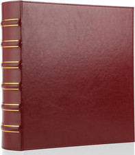 Vintage Hardback 3 Ring Binder 2 Inch, Professional Leather Binder 3 Ring, Three