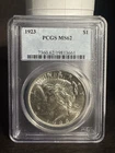 1923 Peace Dollar $1 Silver Coin PCGS MS62