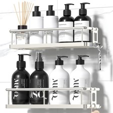 Shower Caddy Adhesive, No Drill Bathroom Shower Organizers, with Removable Ho...