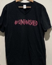Mandisa #UNFINISHED Concert T-Shirt Faith Black & Pink Tee Charity Large