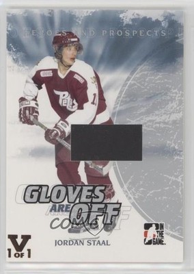 2007-08 ITG Heroes and Prospects Silver Vault Ruby 1/1 Jordan Staal #GO-08 0c6