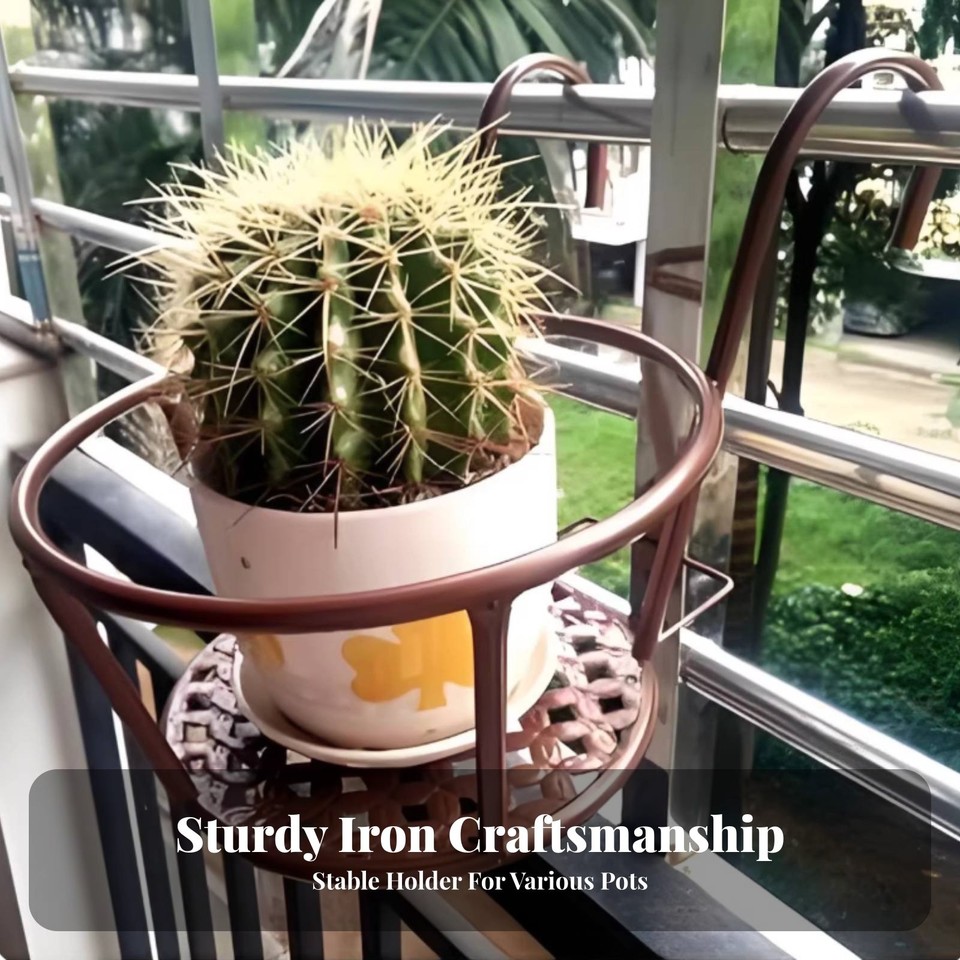 Mesh Railing Colorful Railing Planter Box Sturdy Hanging Railing Basket Anti-Rust for Fence ...
