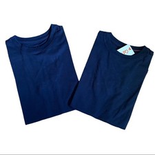 Cat Jack 2 Boys Navy Blue Crew Shirts NWT Small 6/7