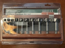 Wood River 147069 10 Piece Forstner & Multi-spur Bit Set 3/8" shank 1/4"-1-1/2"