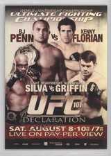2010 Topps UFC Main Event Fight Poster Review BJ Penn Kenny Florian 101 0j99