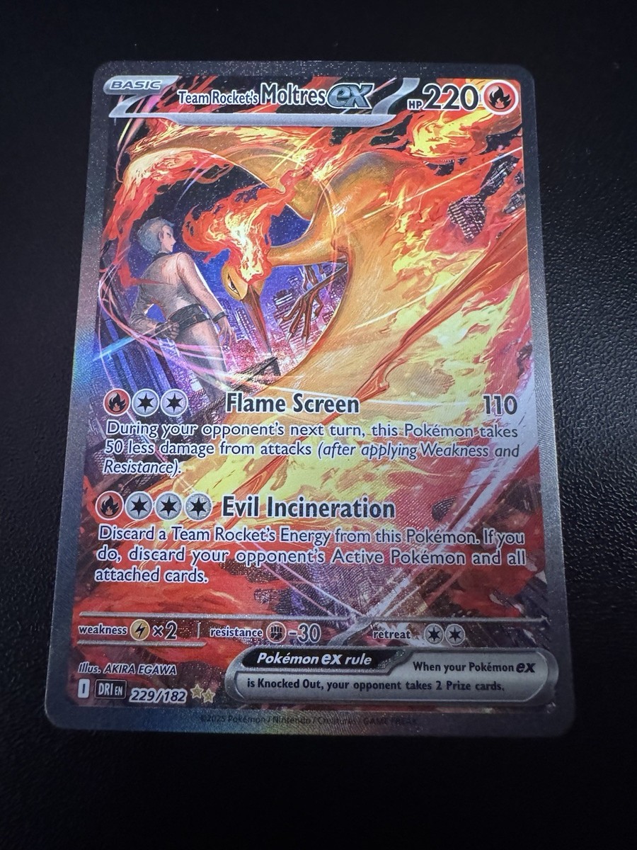 Team Rocket's Moltres ex Special Illustration Rare SV10: Destined