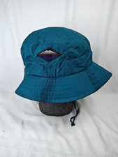 Vintage Columbia Omni Tech Bucket Teal Blue Hat Sun Adult Size Large Made in USA