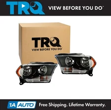 TRQ Headlight Assembly Set Driver & Passenger Side Fits 2011-2013 Dodge Durango