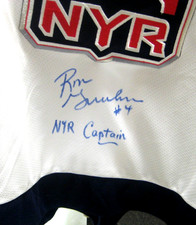 RON GRESCHNER RANGERS LEGEND AUTOGRAPH JERSEY INSCRIBED 