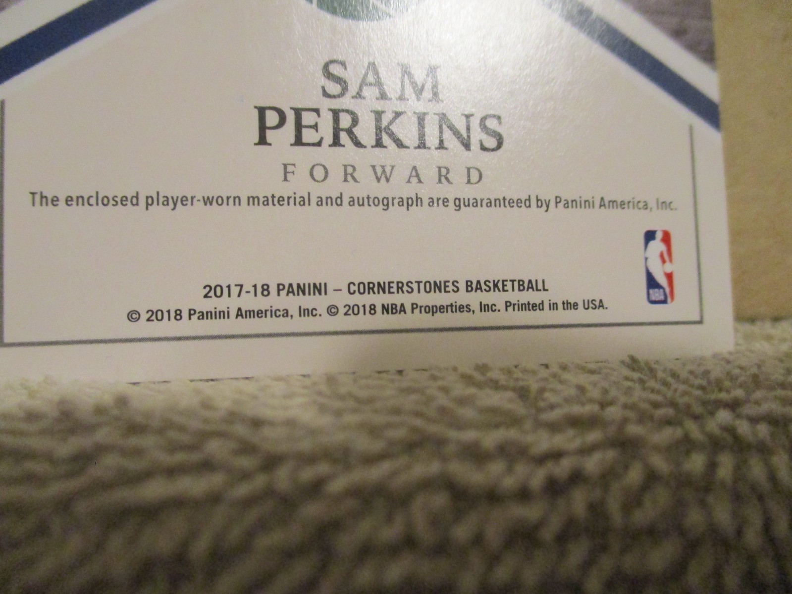 2017-18 CORNERSTONES LEGENDARY SAM PERKINS #LS-SPK QUAD PATCH AUTO 121/129 MAVS view 15