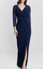 NWT New 140 14 Alex Evenings Sequins Lace Wrap Formal Dress Gown MOB w Defect