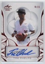 2024 Leaf Trinity Red 8/15 Tre Phelps #BA-TP1 Auto v1x