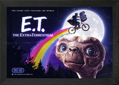 E.T. Portrait gerahmtes Wandbild Poster Leinwanddruck Bild