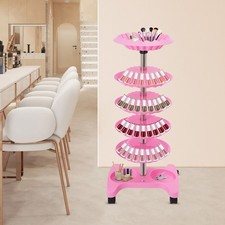 5Tiers Nail Polish Trolley Organizer Display Rolling Cart?Display Stand w/Wheels