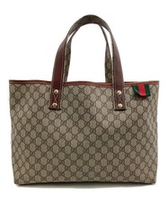 GUCCI 211134 Borsa Tote Bag Supreme in Tela Rivestita GG Web Stripe Beige Made in Italy